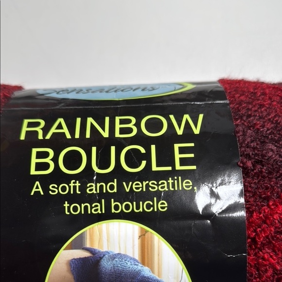 Rainbow Boucle Yarn in Red and Black #344 - Picture 2 of 4